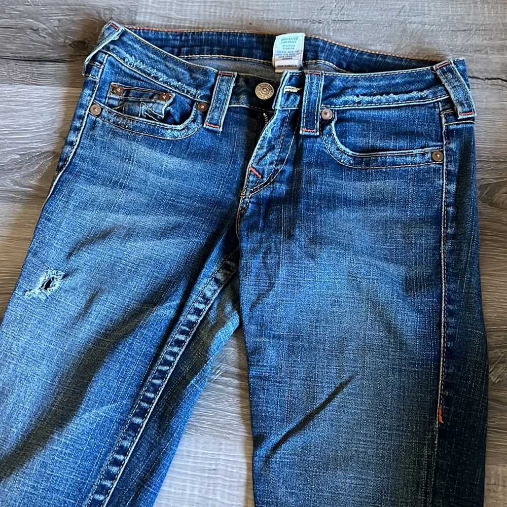 True religion jeans size 29 blue ripped - Picture 2 of 7